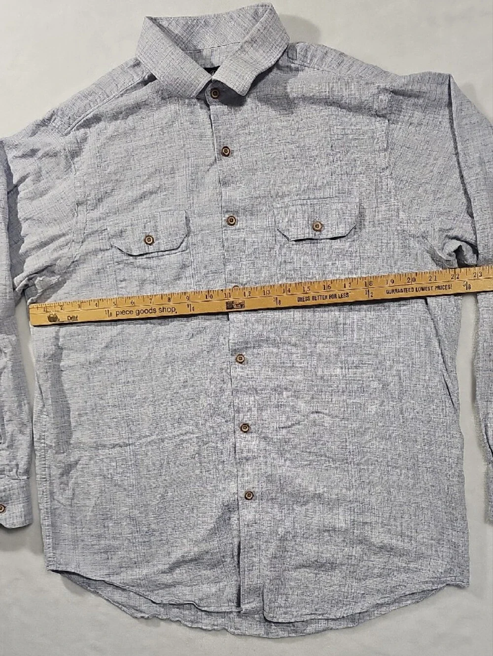 Hart Schaffner Marx Light Blue Button-Front Casual Shirt